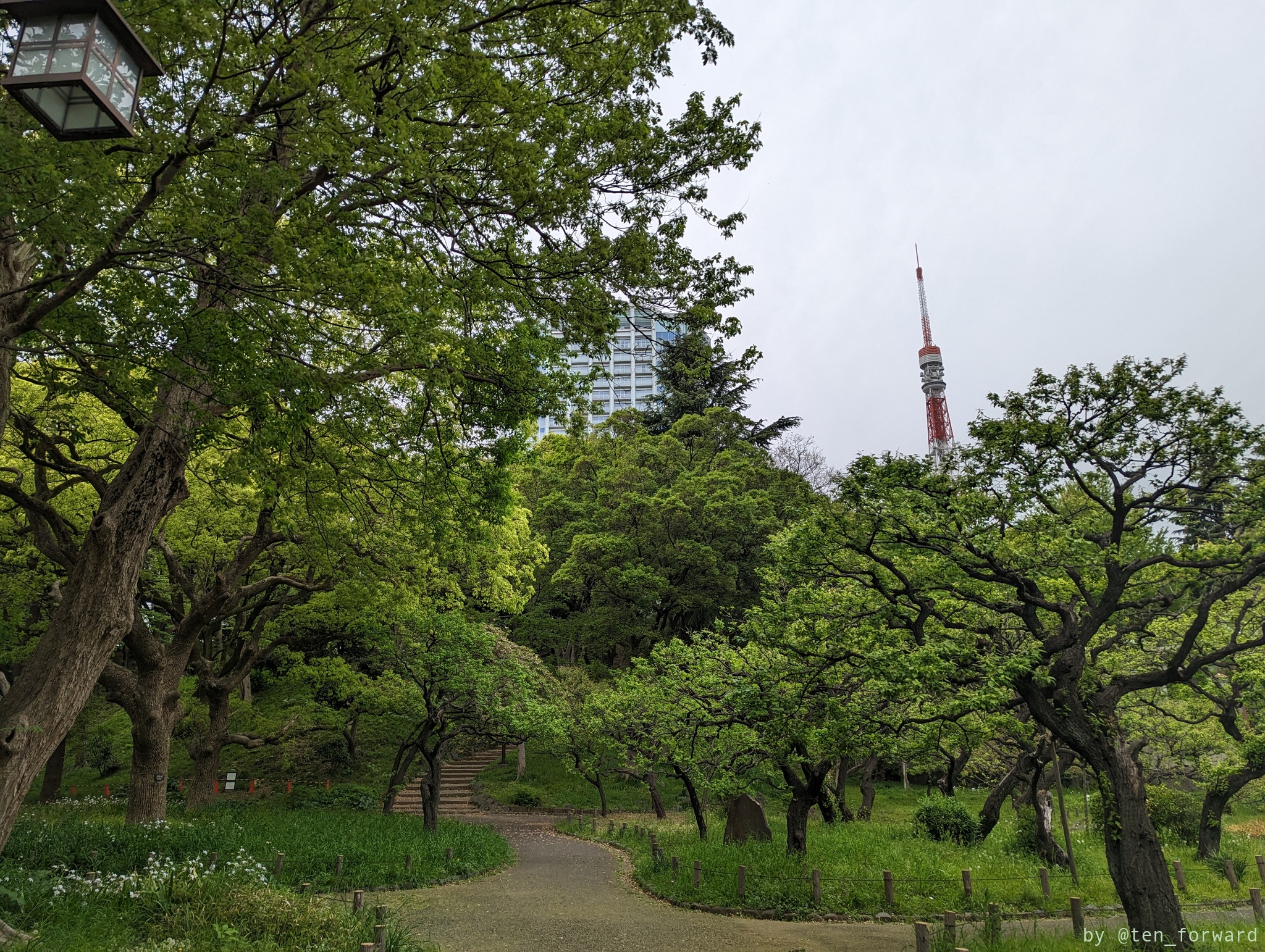 東京タワーと古墳