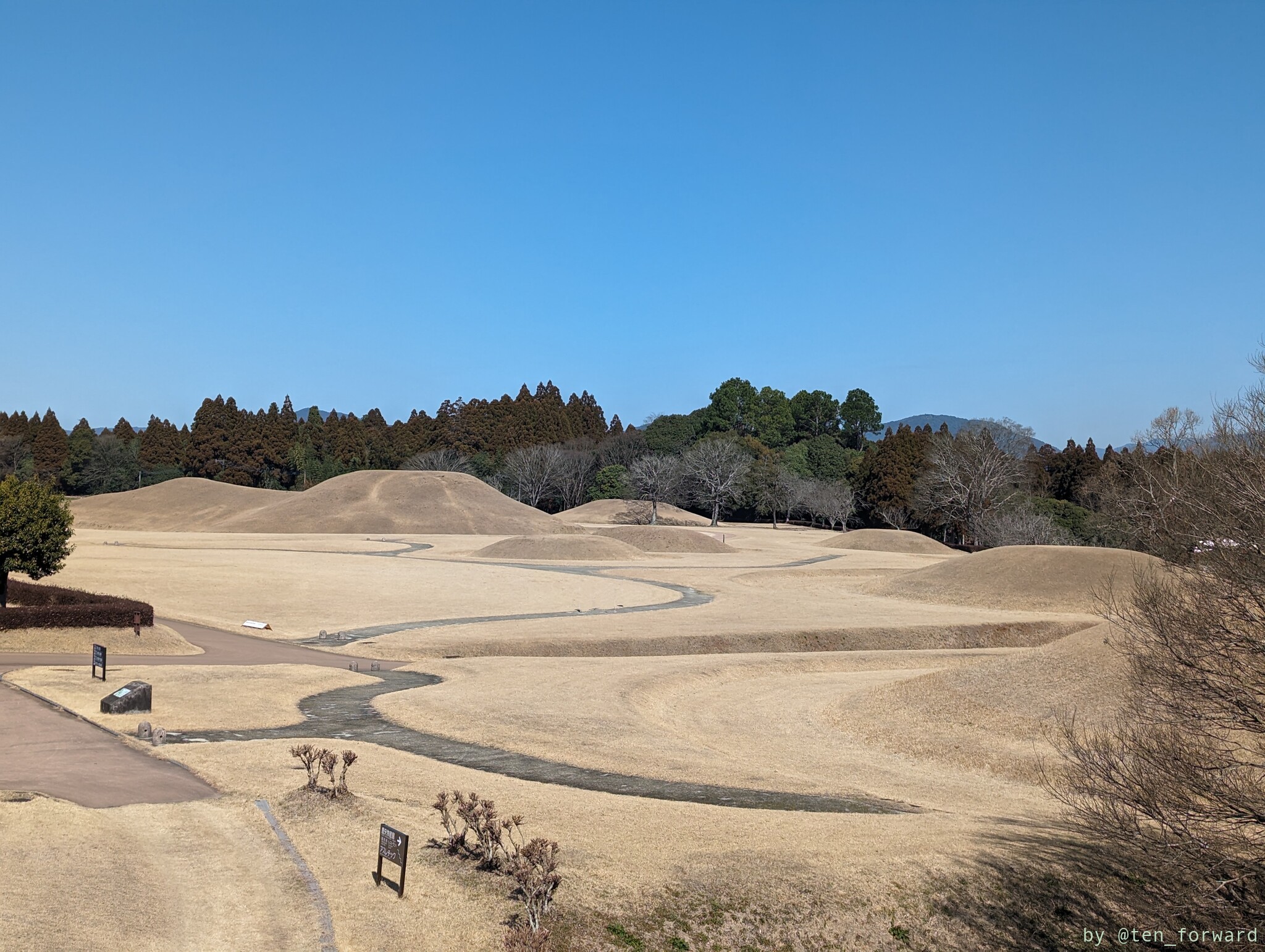 古墳館から見た岩原古墳群