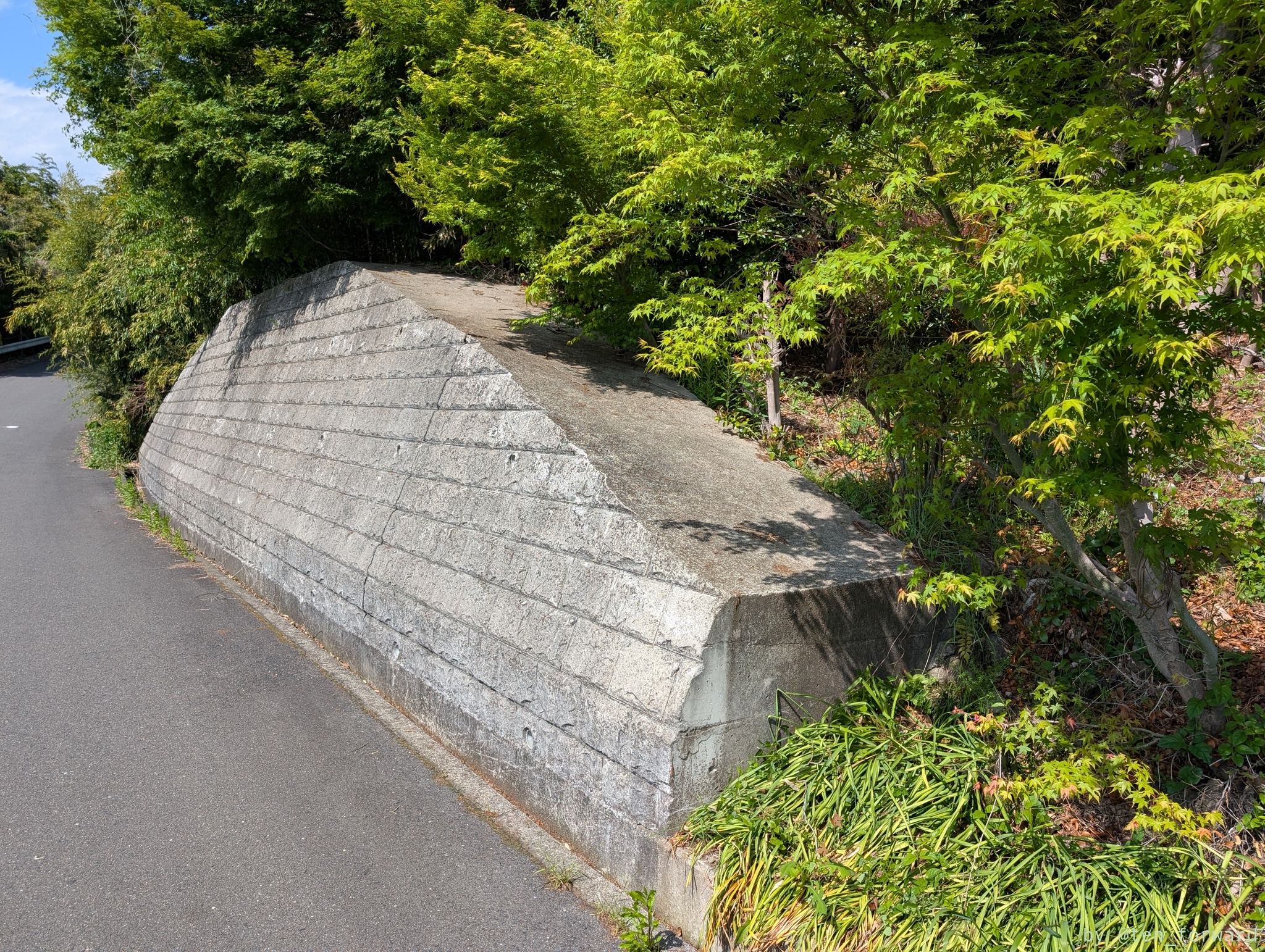 大窪・山畑39号墳前の擁壁