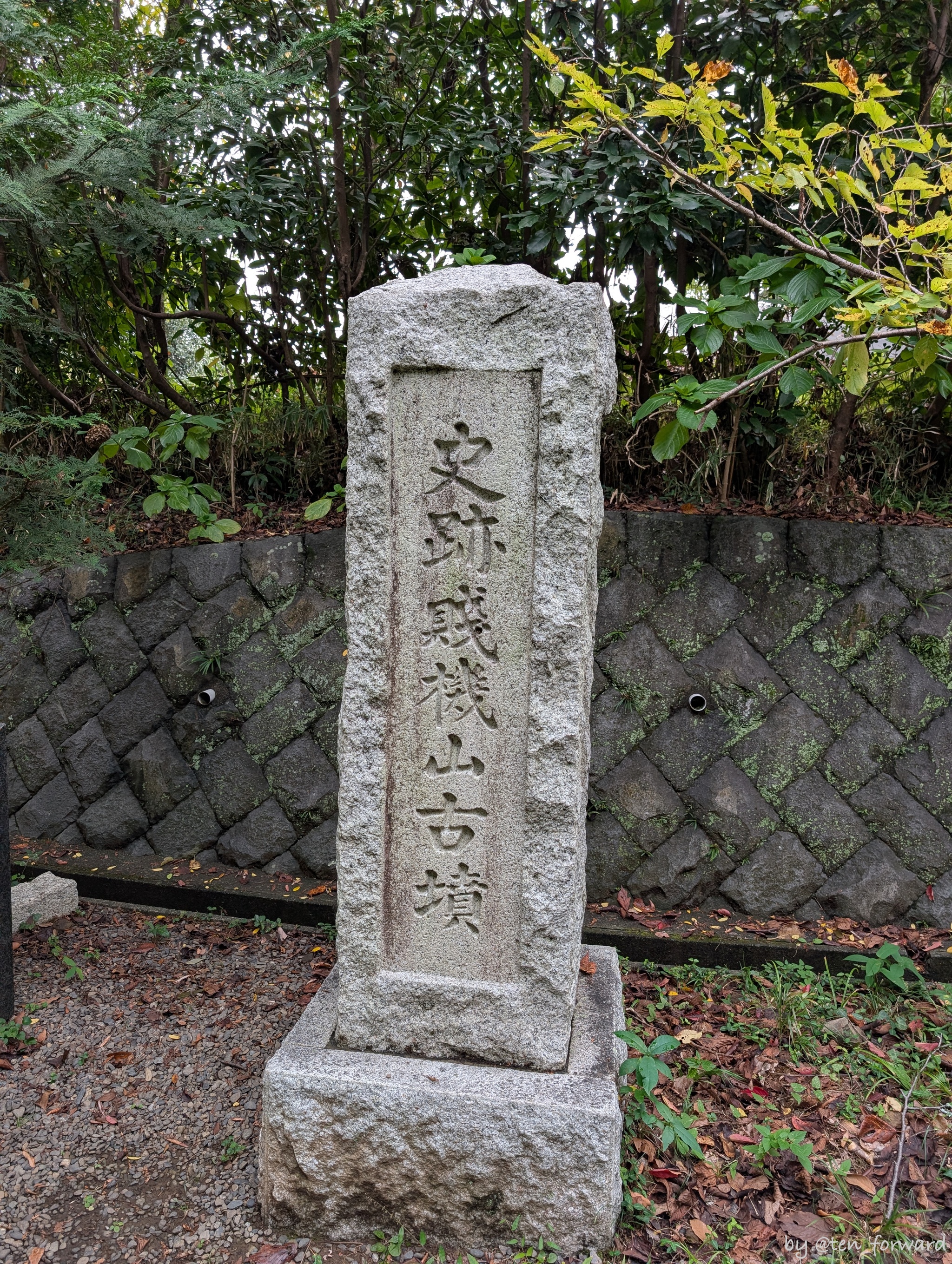 賤機山古墳石碑