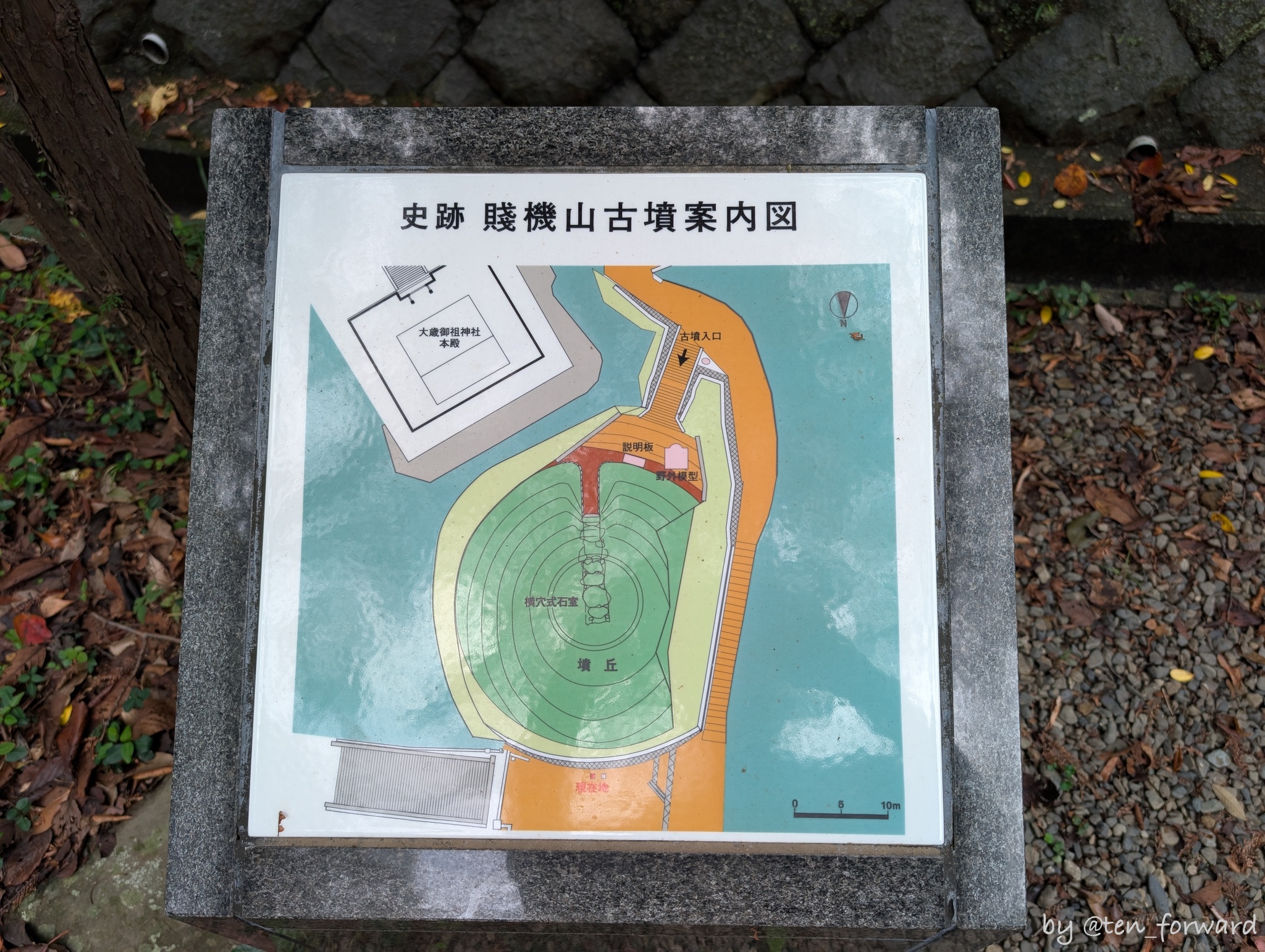 賤機山古墳案内図
