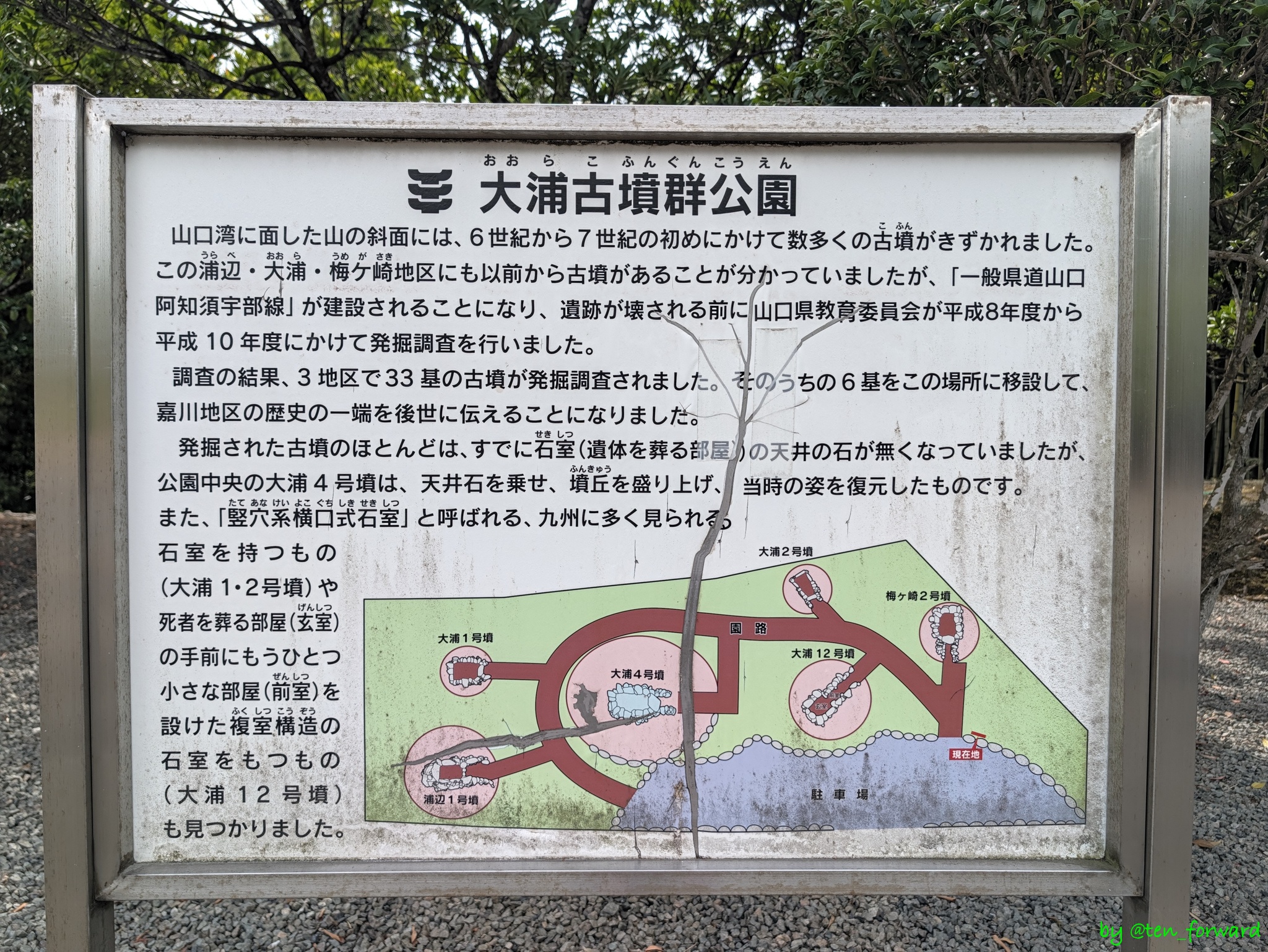 大浦古墳群公園案内板